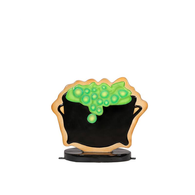 Cauldron Cookie Outdoor Halloween Decoration with Stand - 22"