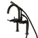 preview thumbnail 1 of 2, Concord 7-Inch Deck Mount Clawfoot Tub Faucet in Polished Nickel Matte Black
