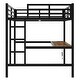 preview thumbnail 9 of 10, Black Full XL Size Loft Bed Kids Bed with Power Outlet and LED Lighted