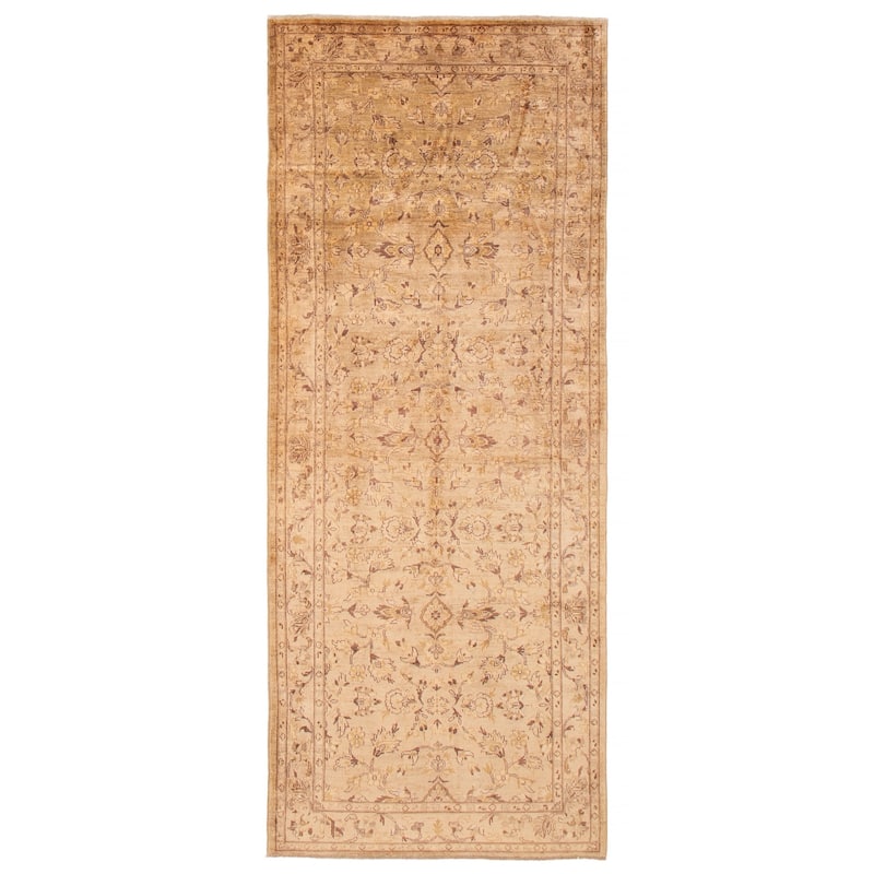 ECARPETGALLERY Hand-knotted Peshawar Oushak Khaki Wool Rug - 4'8 x 11'7 - Khaki - 4'8 x 11'7