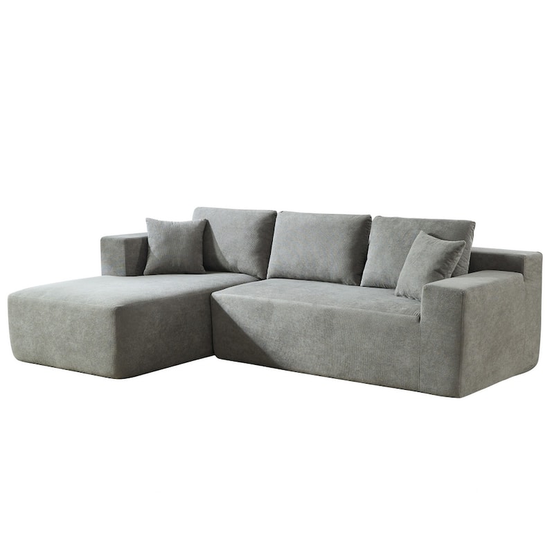 106.50" Relaxation Multifunctional Modular Reversible Sectional Sofa with Pillows