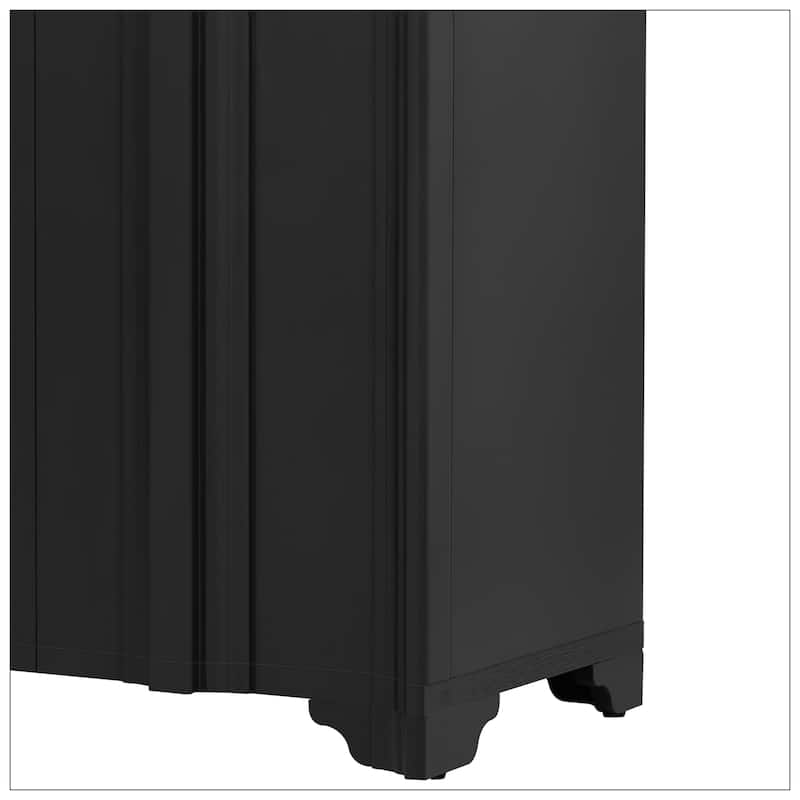 Sophisticated 4-Door Sideboard Adorned with Intricate Linear Accents