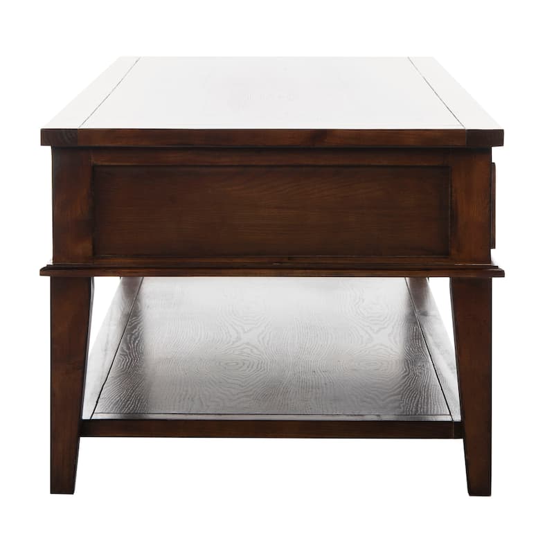 SAFAVIEH Manelin Sepia Traditional Rectangle Coffee Table - 54" x 23.6" x 19.3"