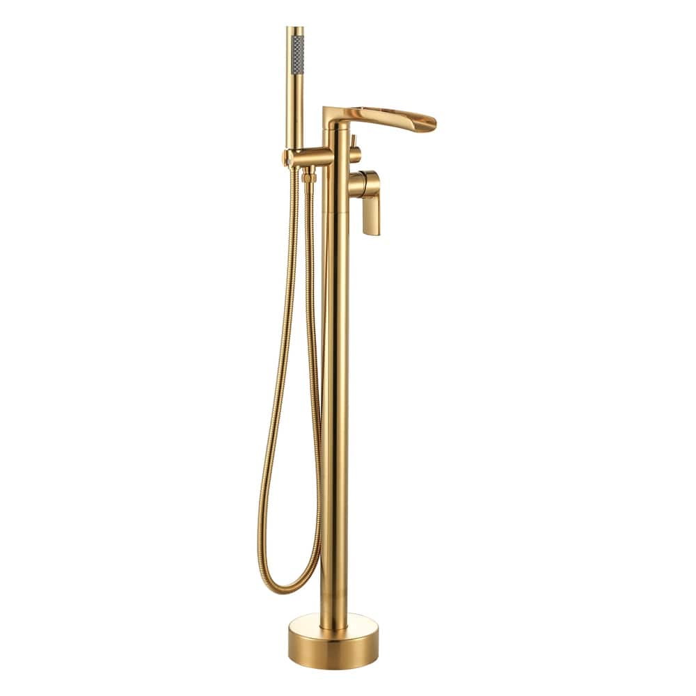 WOWOW Single Handle Freestanding Tub Faucet with Hand Shower
