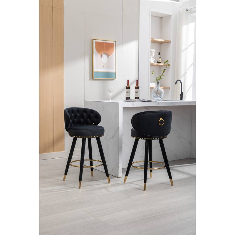 Counter Height Bar Stools with a fixed height of 360 degrees Set of 2