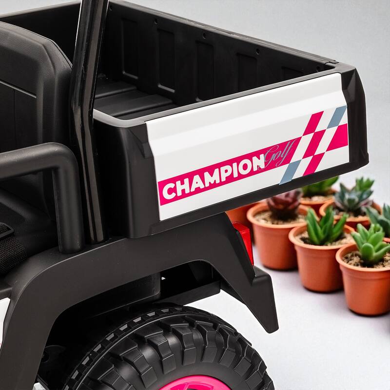 24V Kids Electric Ride-On Track with Dual Seats, Remote Control, Bluetooth Audio, and 4-Wheel Suspension