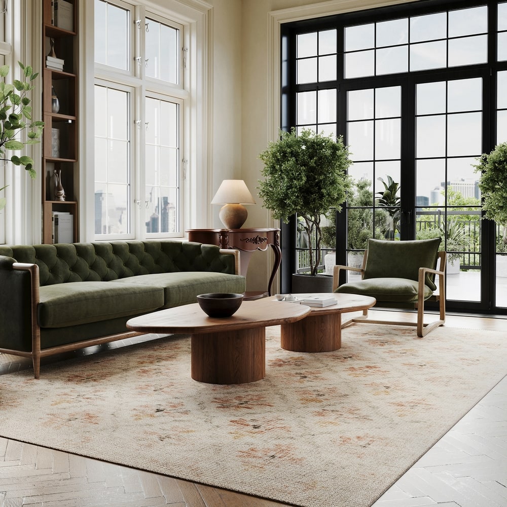 Padma Lakshmi Elizabeth Hand-Tufted Vintage Medallion Wool-Blend Rug