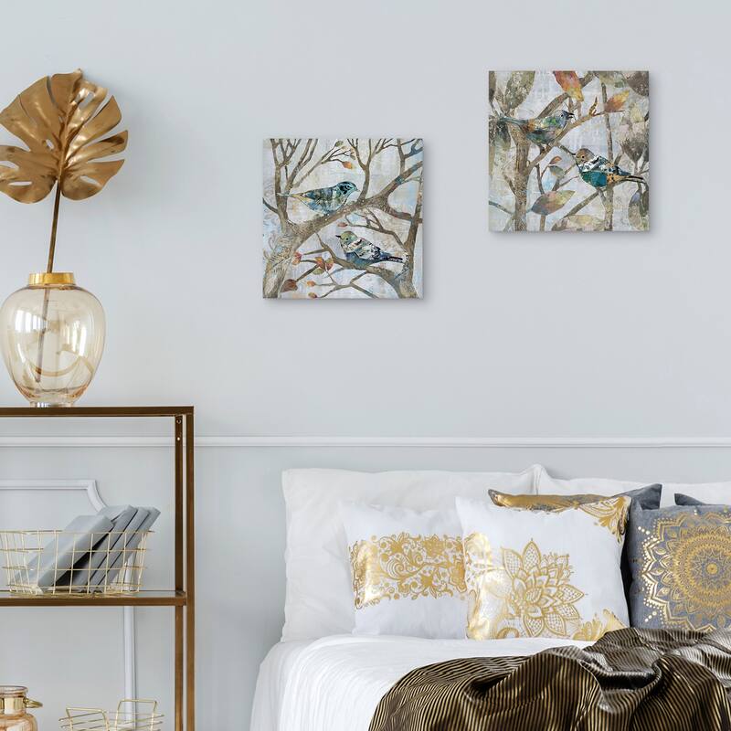 Autumn Flight I & Autumn Flight III by Tai Sanders Canvas Art Prints