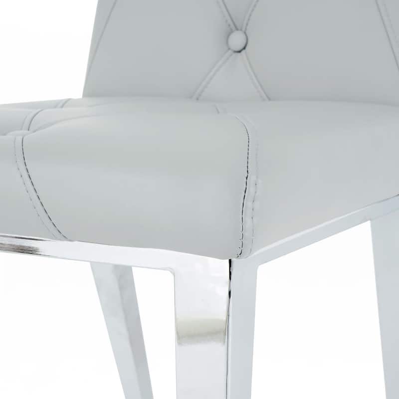 PU Dining Chair(set of 2) - Light Gray