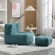 preview thumbnail 4 of 34, Super Soft Lazy Sofa Chair with Memory Foam and Ottoman, Indoor Modern Focus Bean Bag Chair for Kids