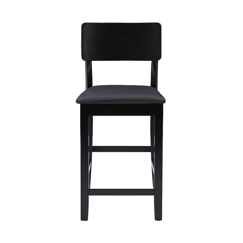 Linon Aldersey Black Stationary Counter Stool