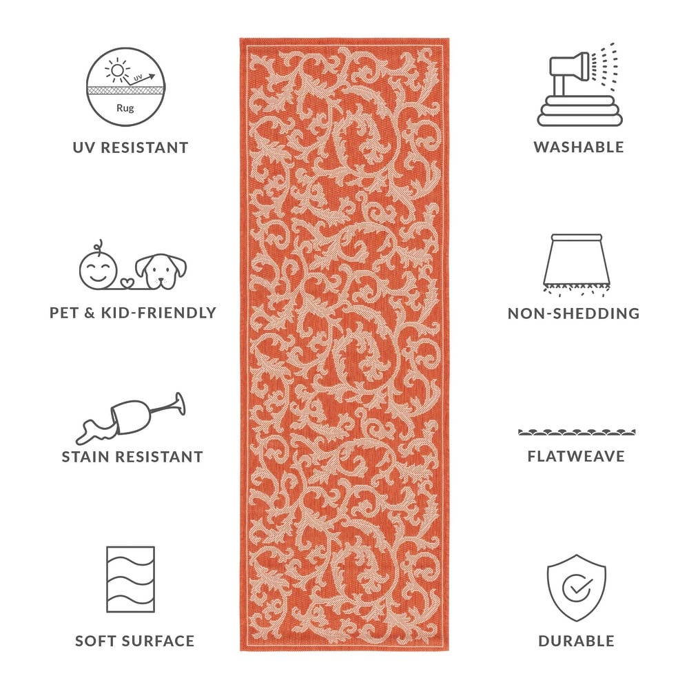 SAFAVIEH Courtyard Mily Indoor /Outdoor Waterproof Patio Backyard Rug