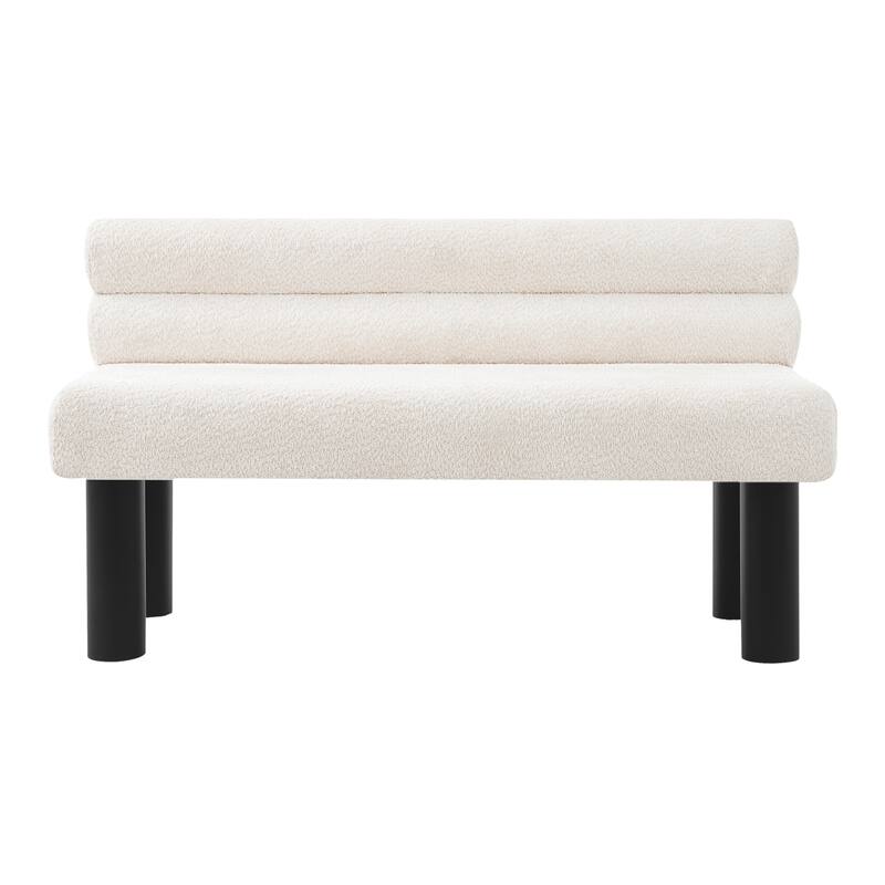 Christopher Knight Home - Modern Upholstered Bench with Padded Seat and Backrest