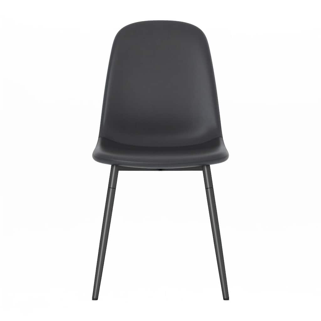 Modern Minimalist Black Dining Chair Set