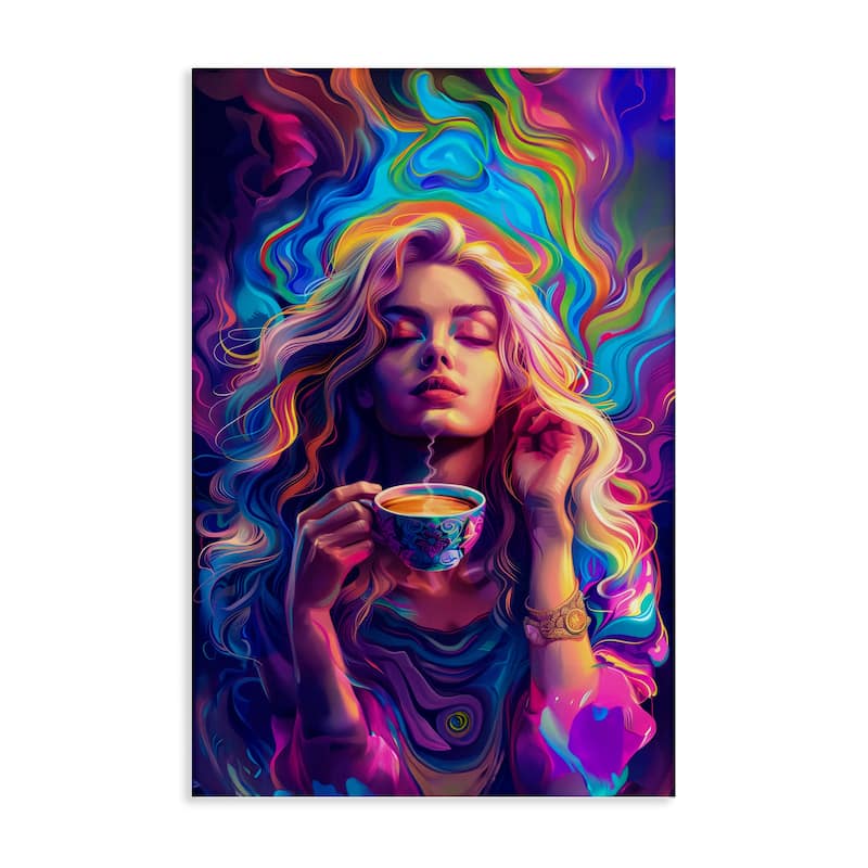 Stupell Spiritual Woman Sipping Tea Canvas Wall Art Design By Spirit of the Rainbow - 24 x 36