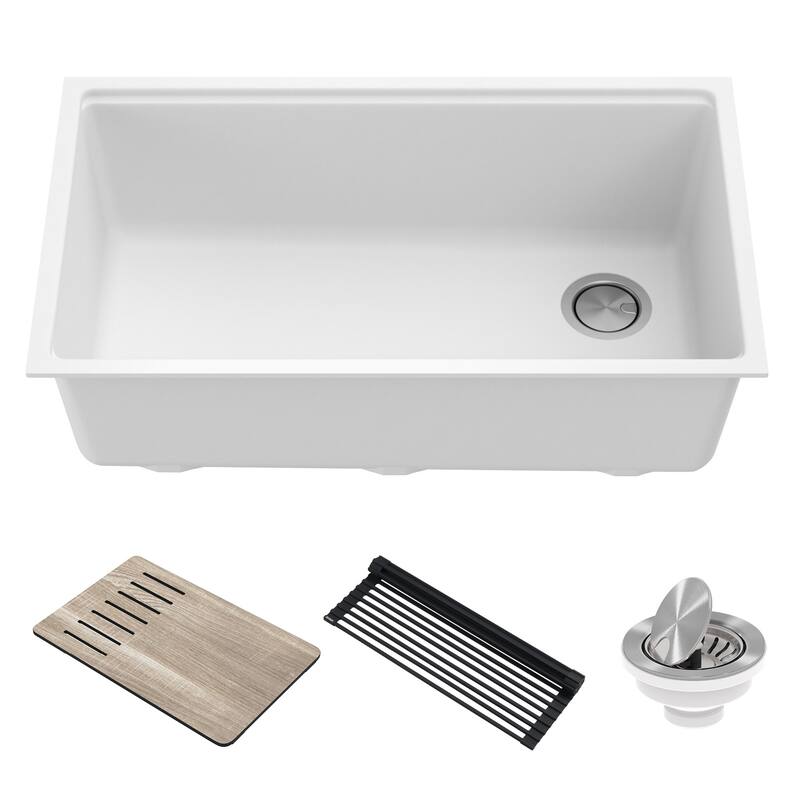 KRAUS Bellucci Workstation Undermount Granite Composite Kitchen Sink