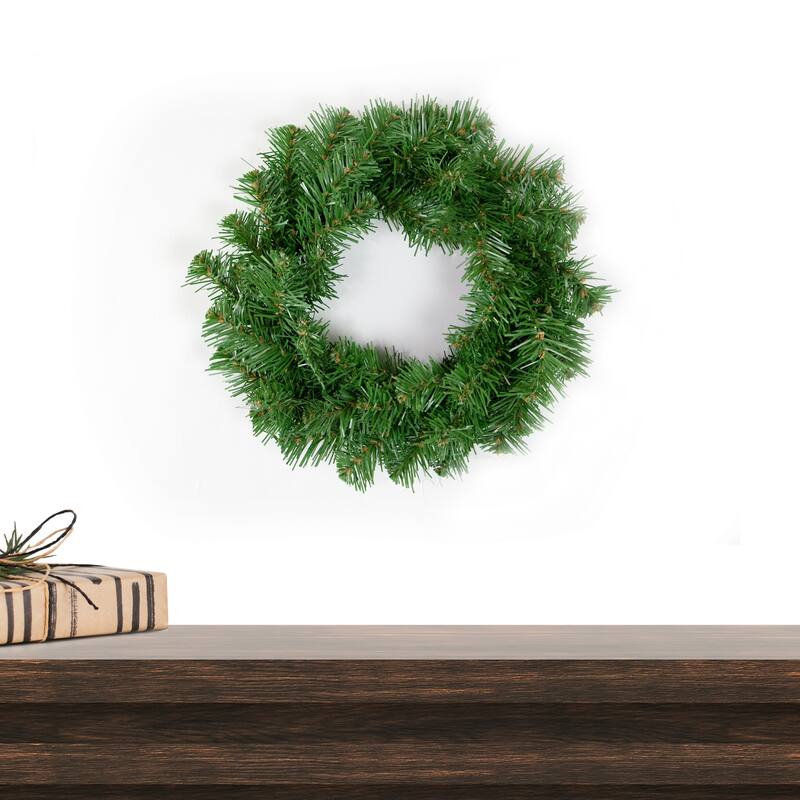 Canadian Pine Mini Artificial Christmas Wreath - 12" - Unlit