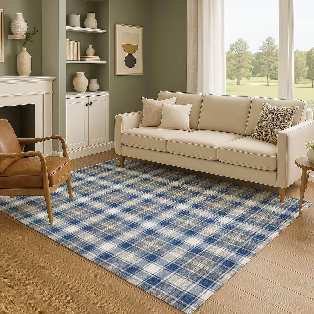Premium Washable Super Soft Christmas Plaid Mayfield Rug