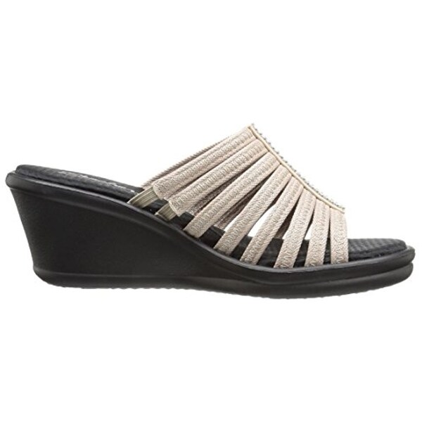 skechers cali women's rumblers hot shot wedge sandal