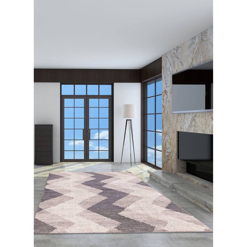 ECARPETGALLERY Hand-knotted Tangier Grey Wool Rug - 5'0 x 7'9