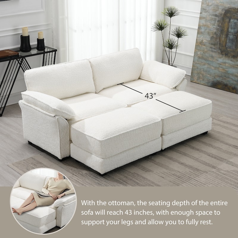[VIDEO provided] [New] Free Combination Modular Convertible Sectional Sofa Bed Set, 4 Seat Upholstered Sleeper Corner Couch, Dee