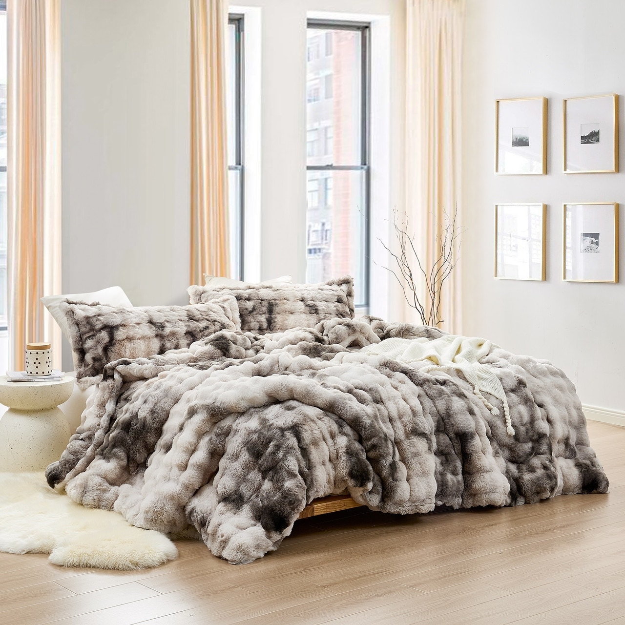 Snowball® Double Chunky Bunny - Coma Inducer® Oversized Comforter Set - Messy Storm Gray