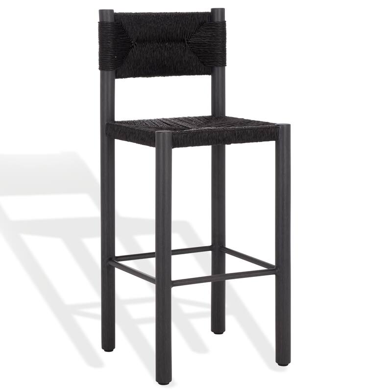 SAFAVIEH Couture Outdoor Patio Furniture Romona 30-inch Barstool, Fully Assembled (Set of 2) - 18"W x 20"D x 43"H