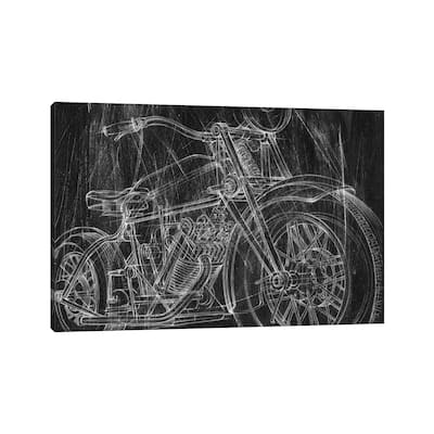 iCanvas "Motorcycle Mechanical Sketch I" by Ethan Harper Canvas Print