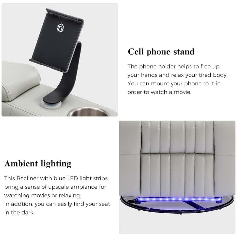 Multifunctional 270° Swivel Home Theater Power Recliner