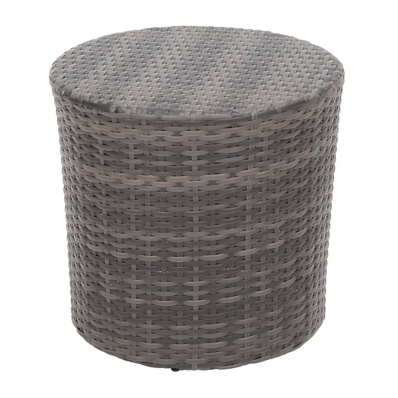 Keaton Wicker Barrel Side Table by Christopher Knight Home On Sale Bed Bath & Beyond 8699225