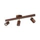 preview thumbnail 22 of 33, 4-Light Walnut Wood Grain Adjustable Linear Track Light 39.4in