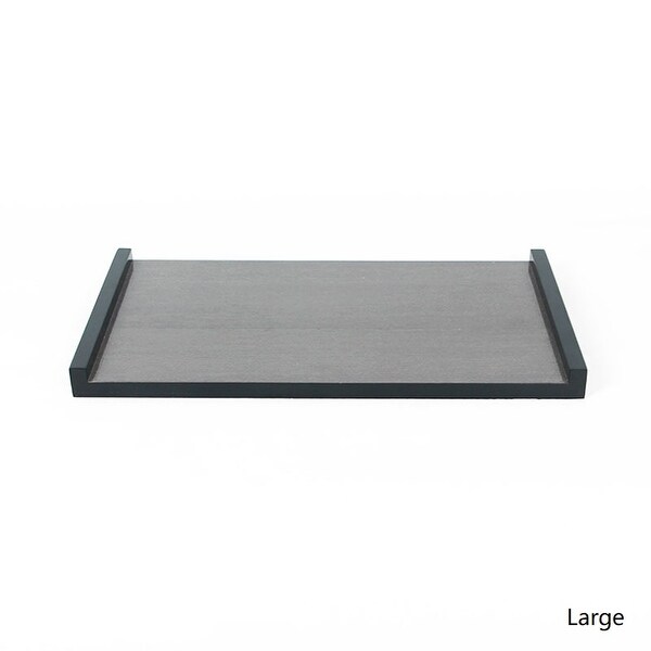 gray wood tray
