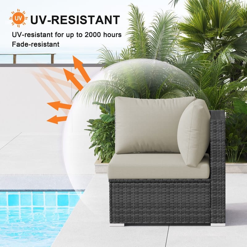FINCATI 27" × 27" Outdoor Cushion Replacement Cover, Cushion Slipcover for Sectionals, Patio Seat Cover 27 Inches (COVER ONLY!)