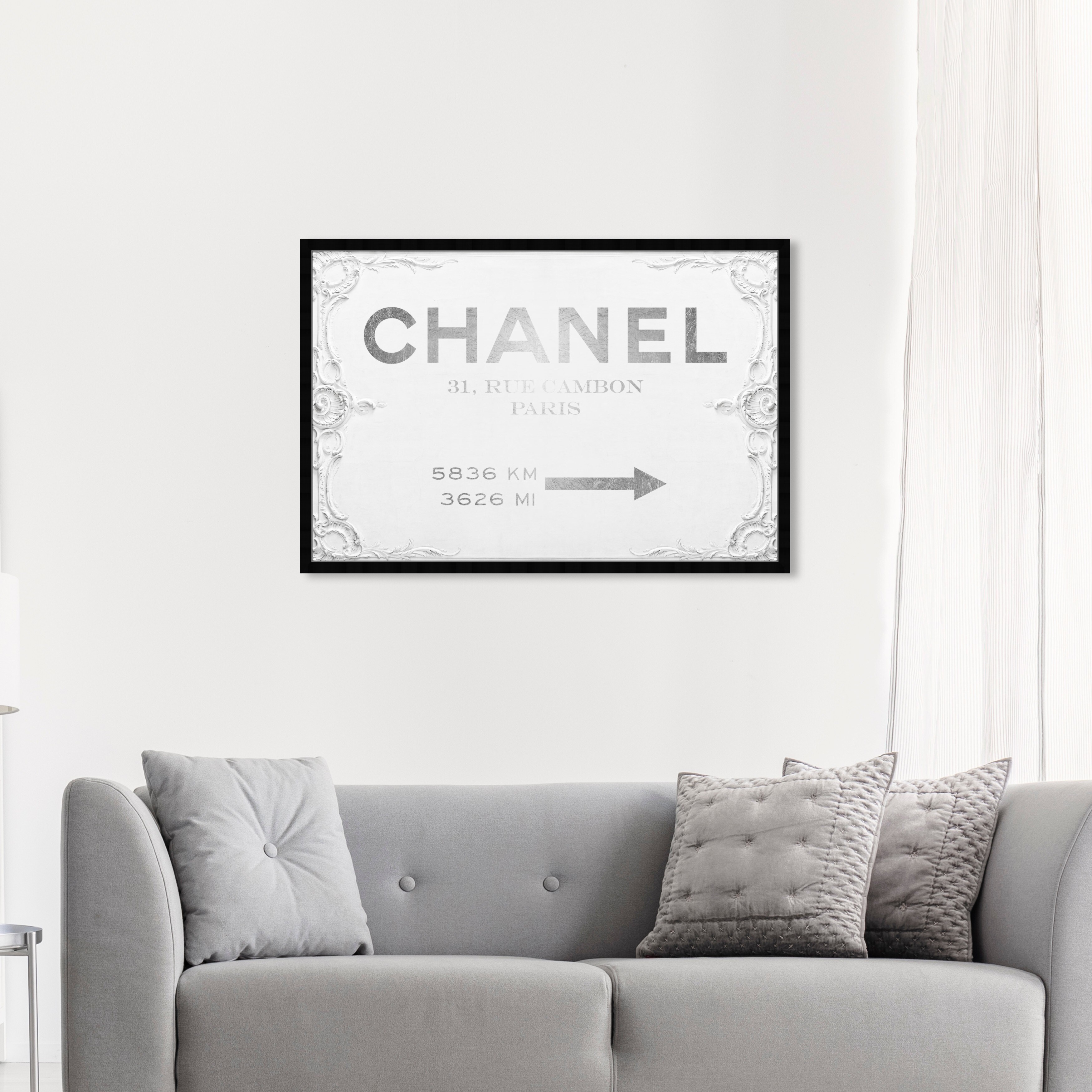 chanel decorations for bedroom black and white