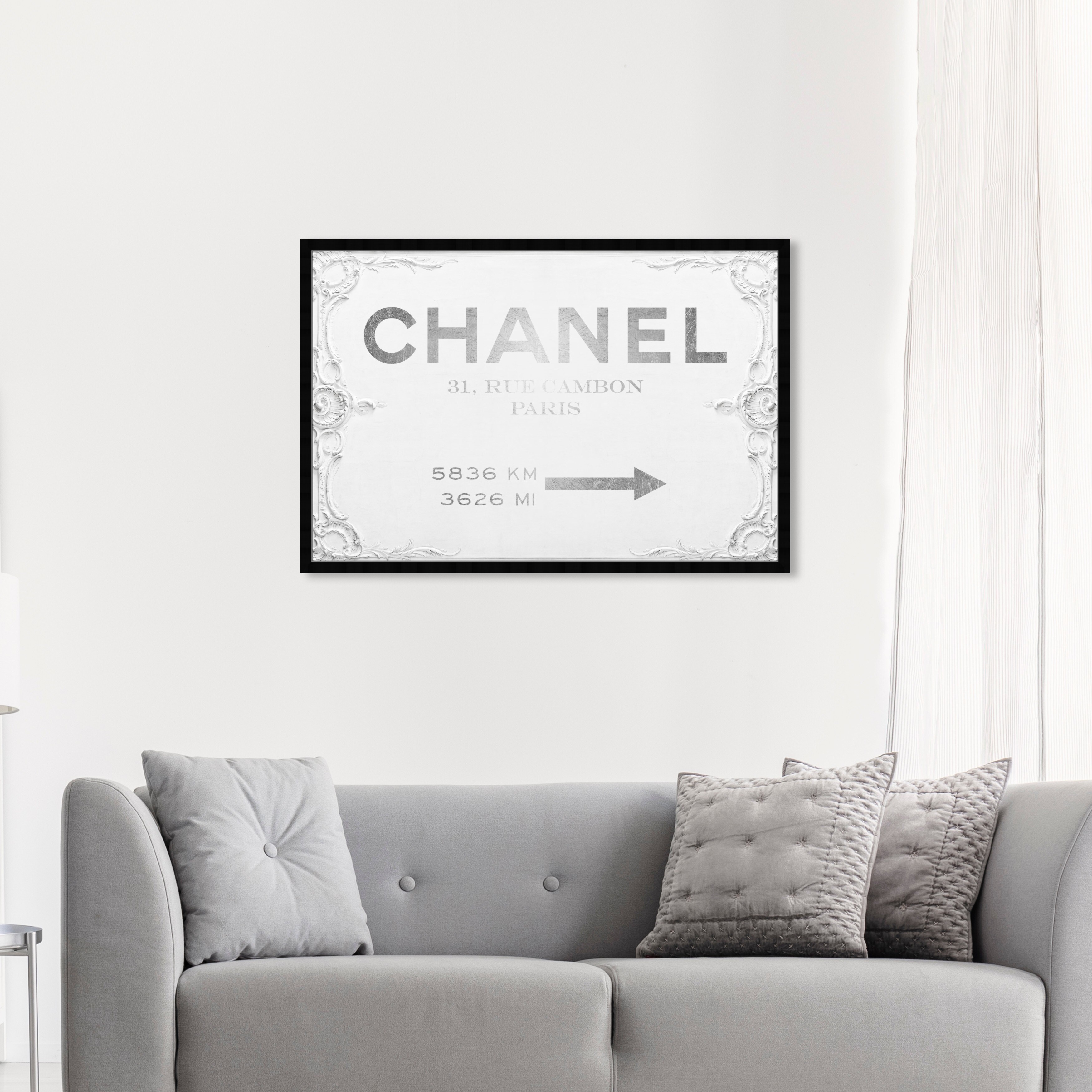 Oliver Gal 'Couture Sign' Fashion and Glam Wall Art Framed
