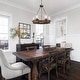 preview thumbnail 16 of 24, Farmhouse 6-Light Wagon Wheel Wood Chandelier with Seeded Glass Shade for Dining Living Room