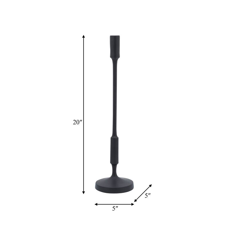 Champagne Metal Candle Holder Contemporary Aluminum Narrow Taper Candle Holder for Home, Office, Event Decor