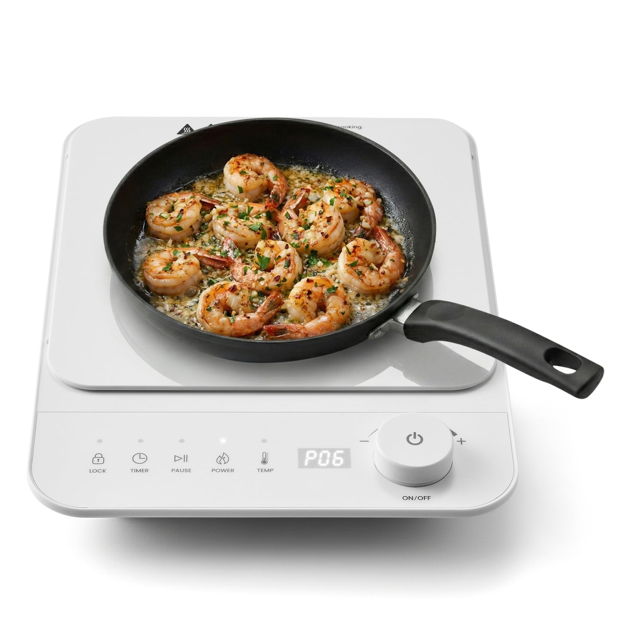 Elite Cuisine EINDL2052 Slimstore White Induction Cooktop