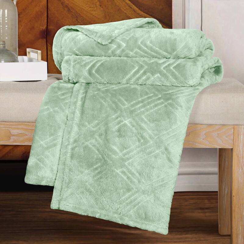 Superior Atka Diamond Soft Fluffy Fleece Blanket