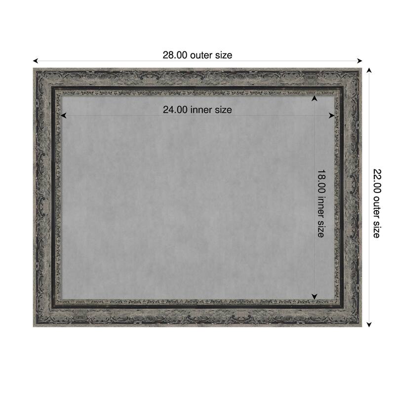 Amanti Art Filigree Gloss Black Framed - 28 x 22 in - Filigree Matte Black