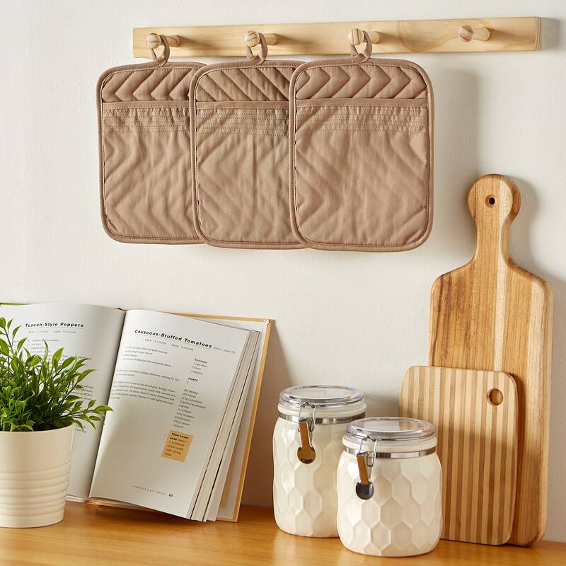 DII Quilted Kitchen Potholder Set (Set of 3)