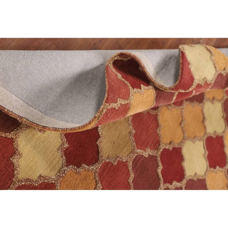 Trellis Gabbeh Indian Area Rug Hand-Tufted Wool Carpet - 5'0" x 8'0"