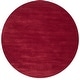 preview thumbnail 31 of 171, SAFAVIEH Handmade Himalaya Kaley Solid Wool Rug 4' Round - Red - Round