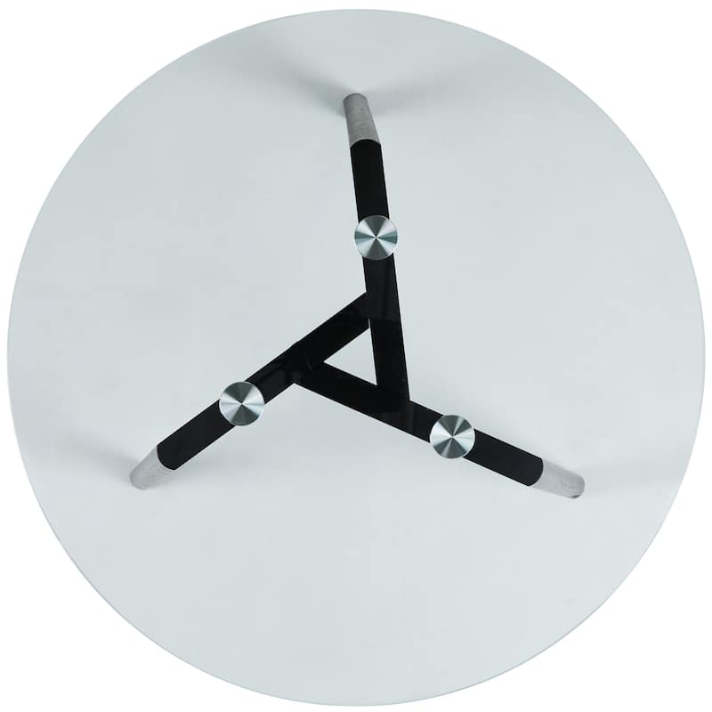 Set of Two Mixed Material Mid-Century Modern Glass Nesting Tables