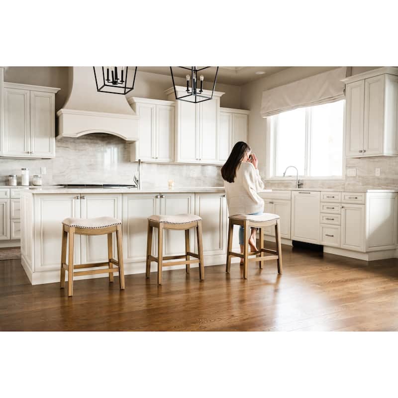 Maven Lane Adrien Saddle Kitchen Dining Stool