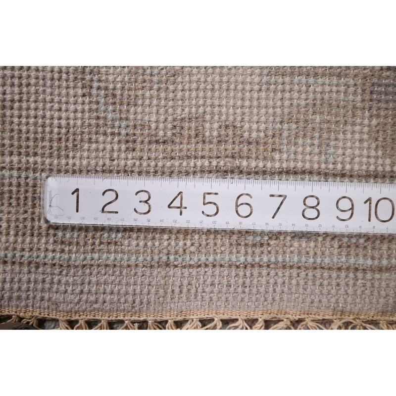 Earth Tone Oushak Indian Area Rug Handmade Wool Carpet - 8'0"x 9'9"