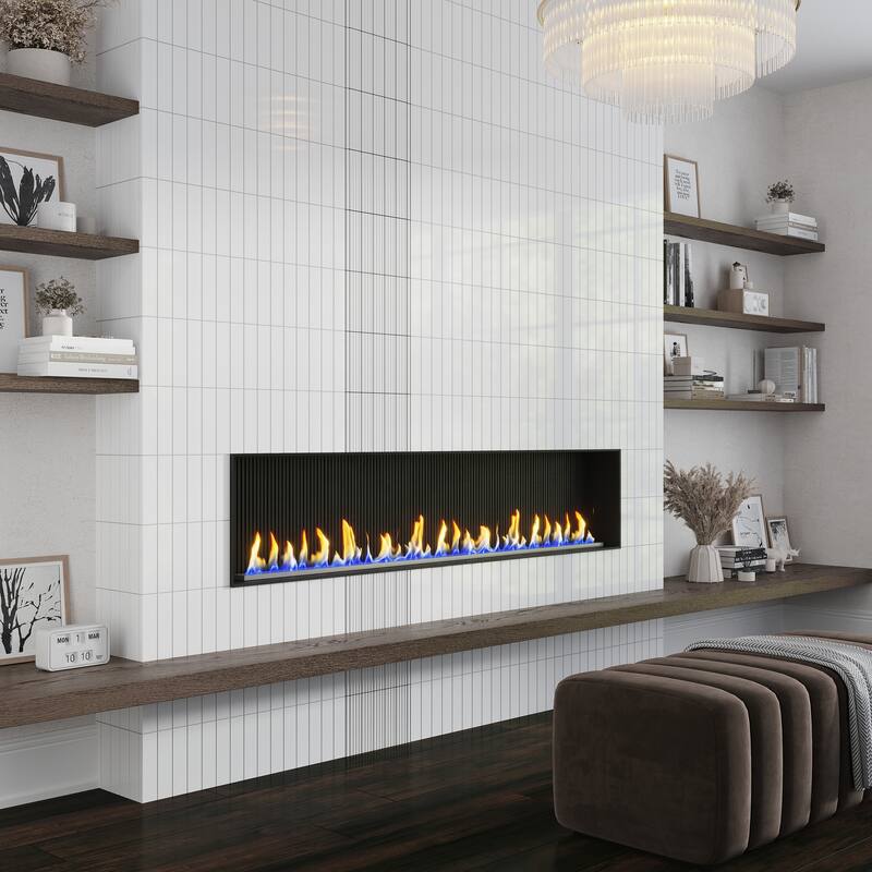 Apollo tile 2" x 8" Arte Glossy White Ceramic Tile (6.46 sq ft/case) - 60 Pack
