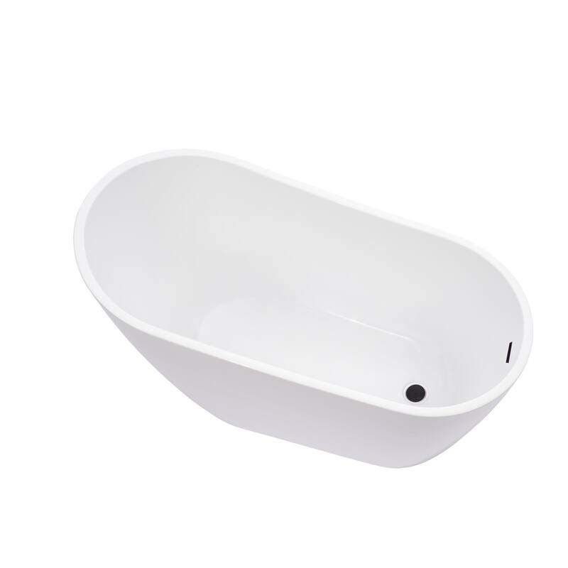 Vanity Art 55" Acrylic Freestanding Soaking Bathtub