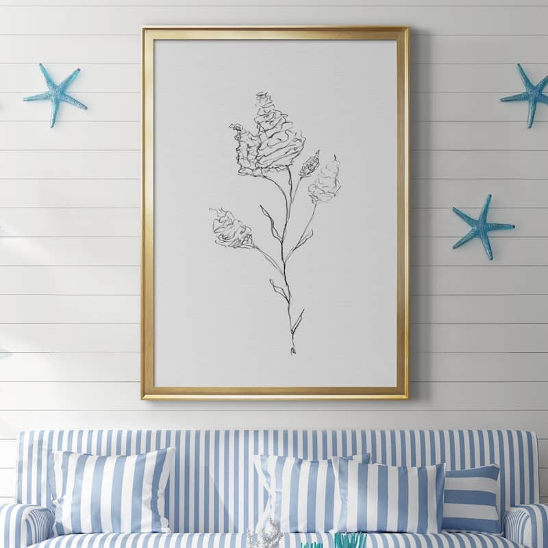 FLORAL SKETCH I Premium Framed Canvas - Ready to Hang