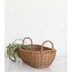 preview thumbnail 3 of 8, Hand-Woven Wicker Basket w/ Handles, Natural